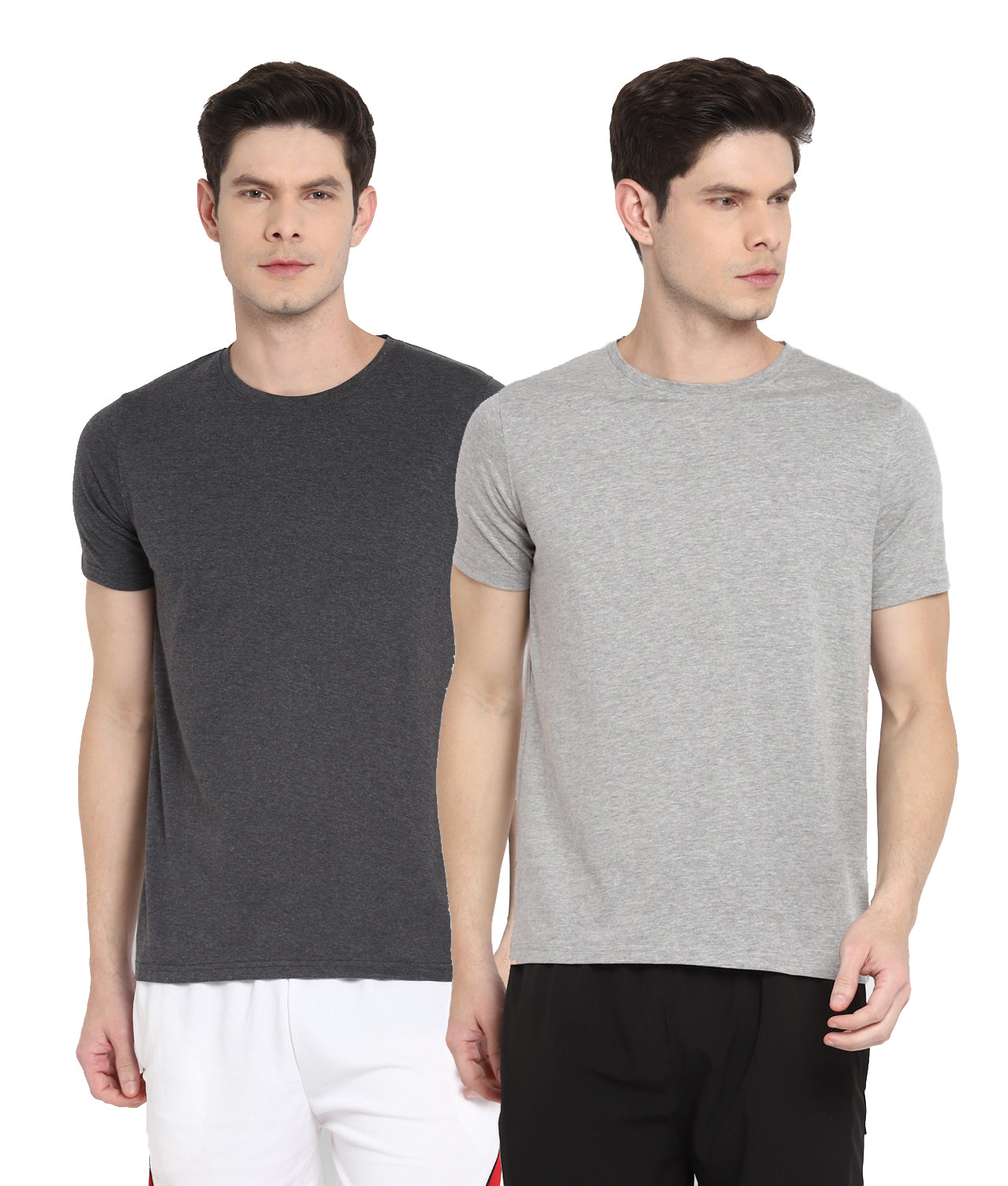 Ap'pulse Men's Short Sleeve Round Neck Tshirt(Pack of 2)