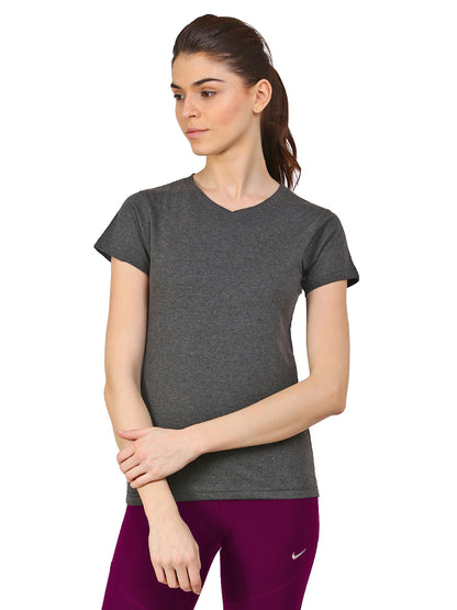 Appulse Women's Short Sleeve V neck T-Shirt | Women | Premium Cotton | Activewear | Athleisure
