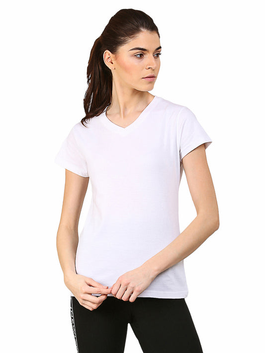 Ap'pulse Women's Short Sleeve V neck Tshirt