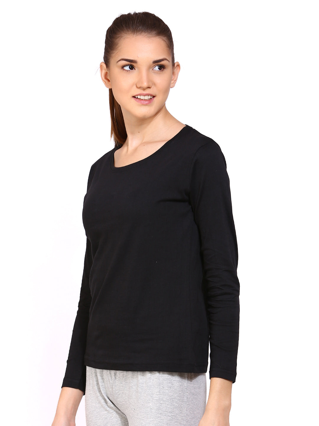 Ap'pulse Women's Long Sleeve Round Neck T-Shirt