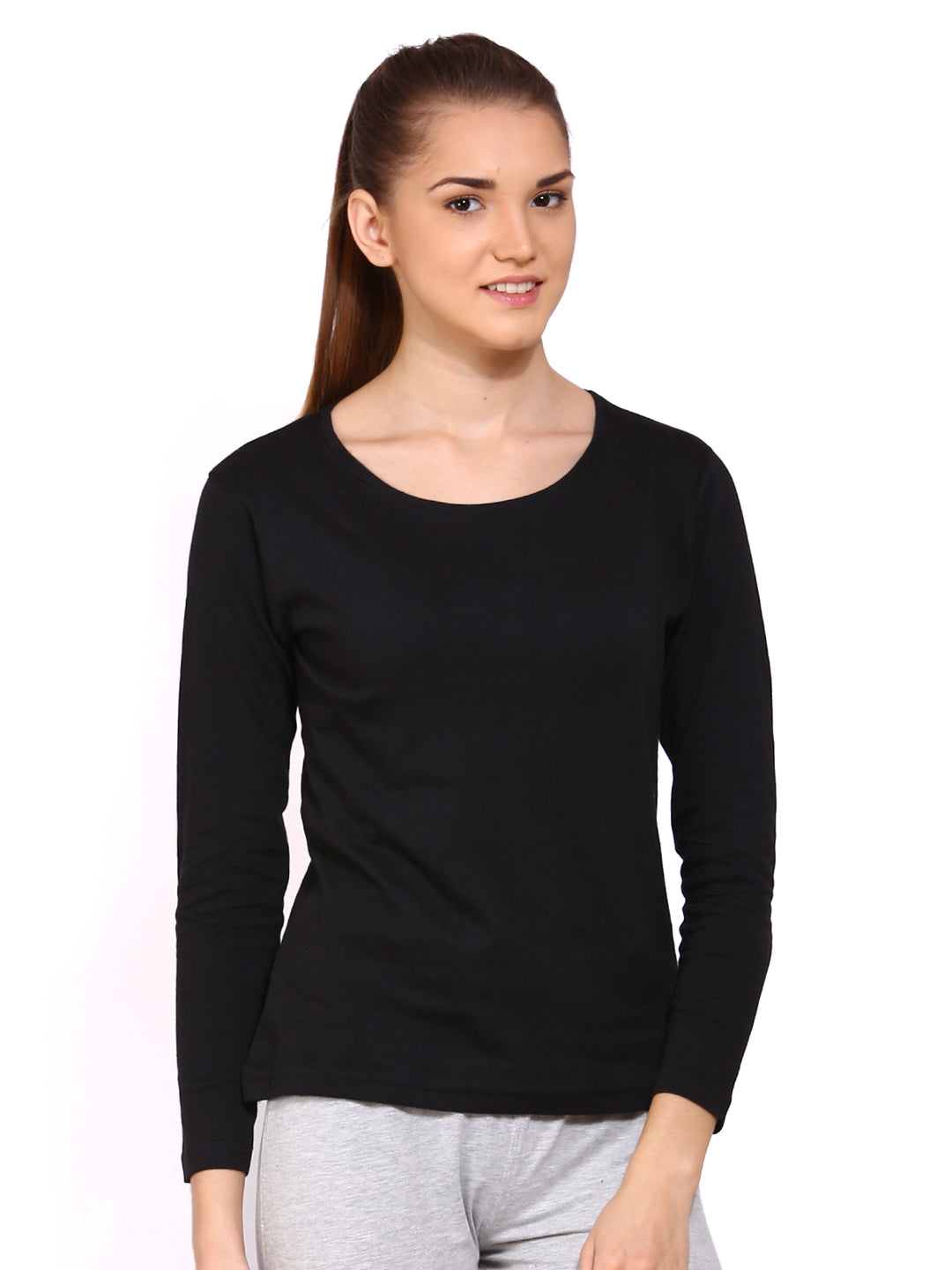 Ap'pulse Women's Long Sleeve Round Neck T-Shirt