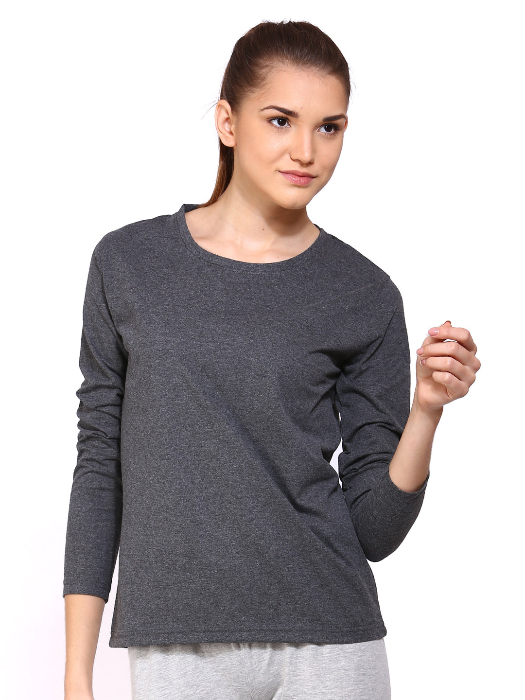 Ap'pulse Women's Long Sleeve Round Neck T-Shirt