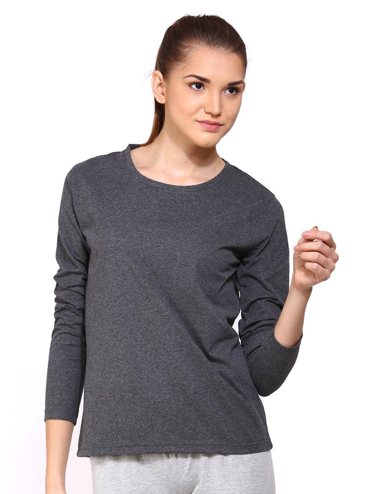 Ap'pulse Women's Long Sleeve Round Neck T-Shirt