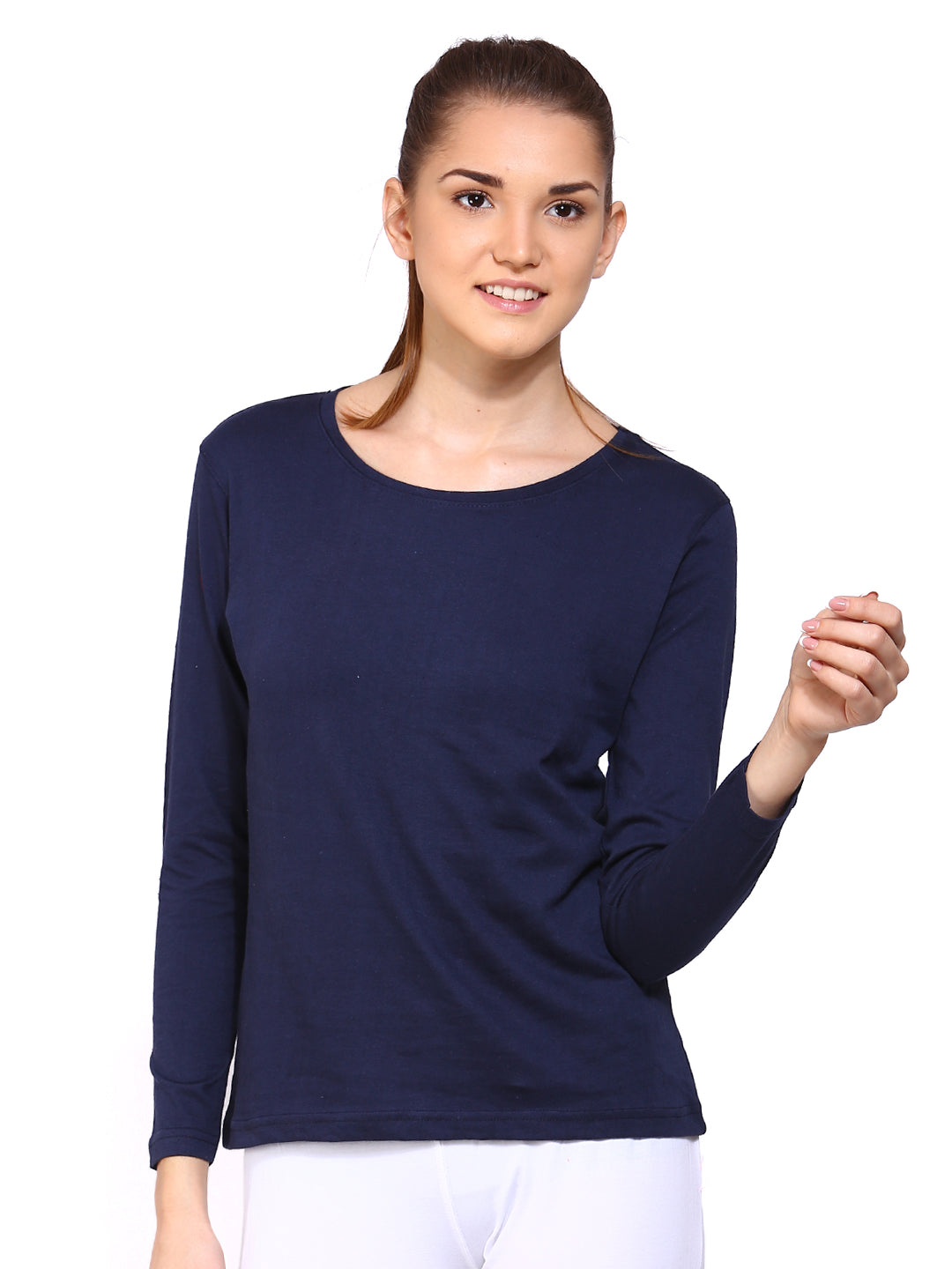 Ap'pulse Women's Long Sleeve Round Neck T-Shirt