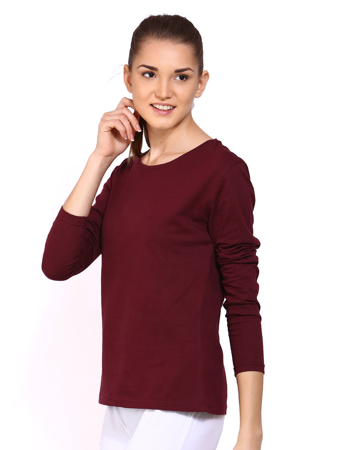 Ap'pulse Women's Long Sleeve Round Neck T-Shirt