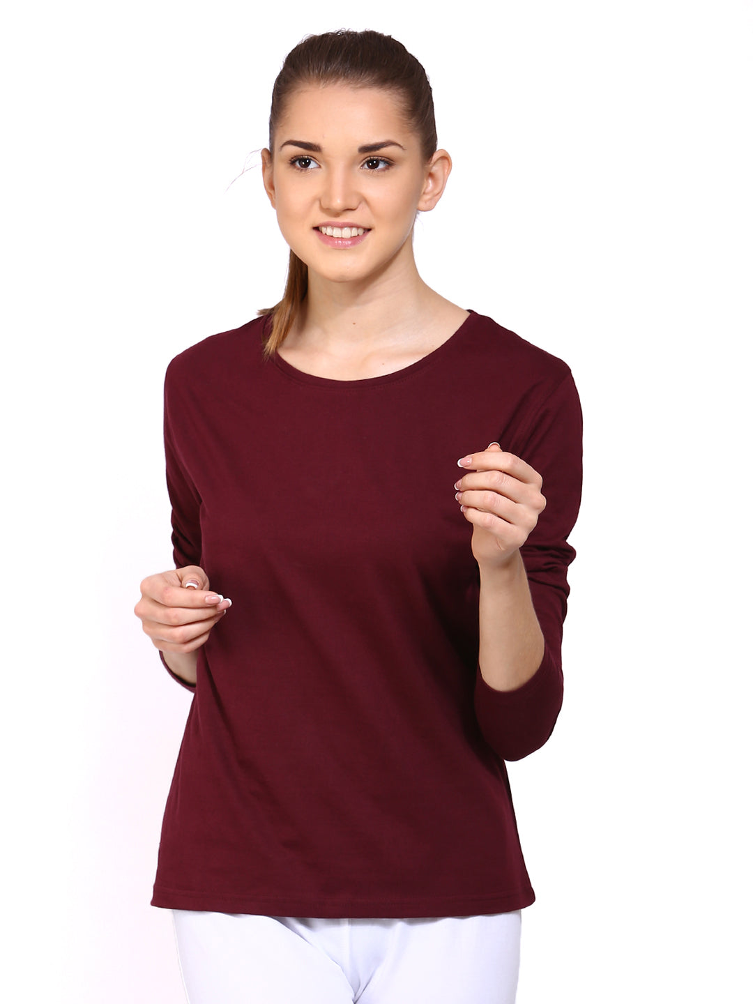 Ap'pulse Women's Long Sleeve Round Neck T-Shirt