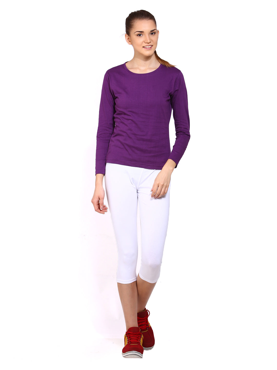 Ap'pulse Women's Long Sleeve Round Neck T-Shirt