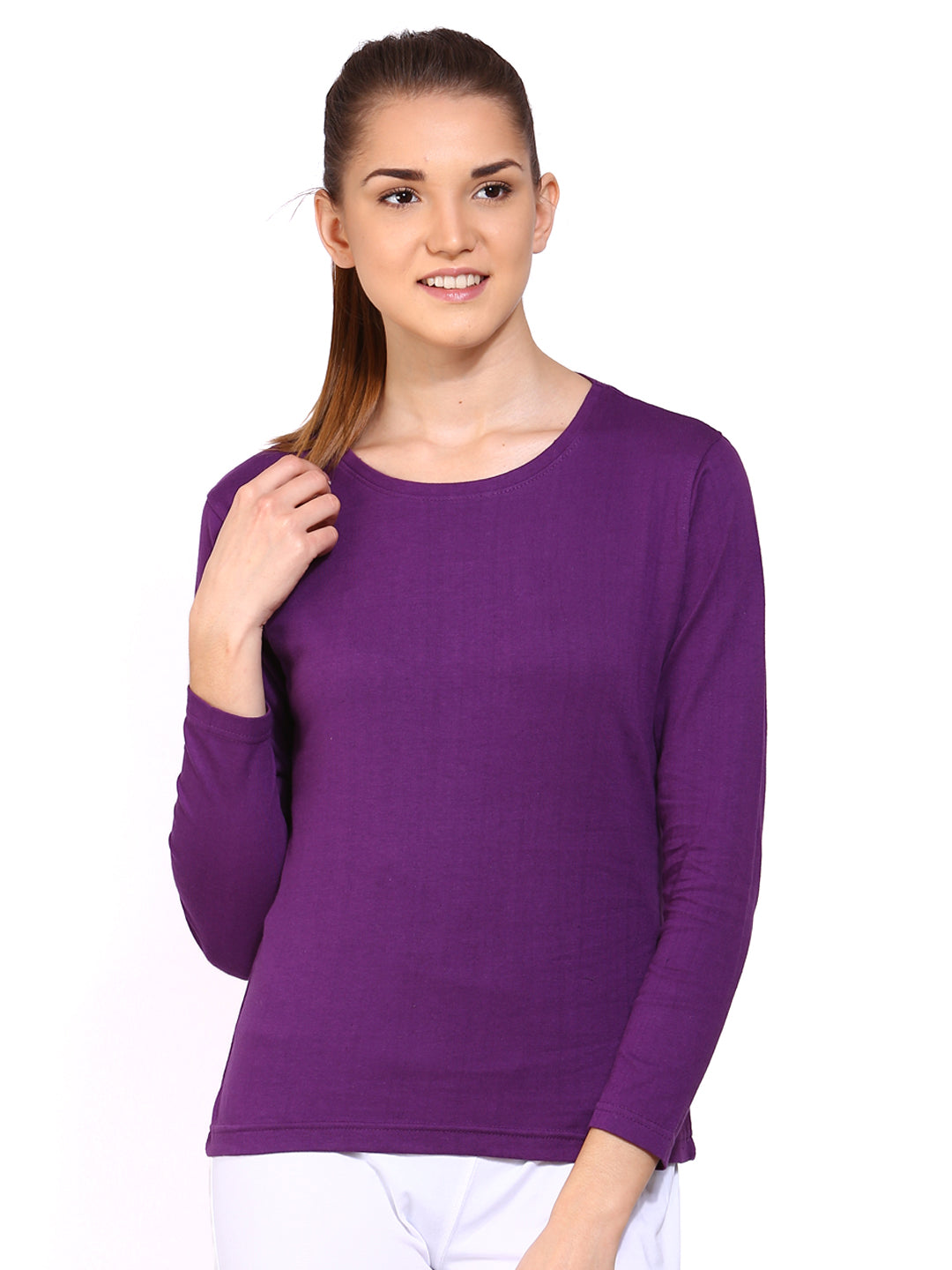 Ap'pulse Women's Long Sleeve Round Neck T-Shirt