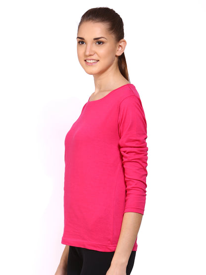 Appulse Women's Long Sleeve Round Neck T-Shirt | Women | Premium Cotton | Activewear | Athleisure