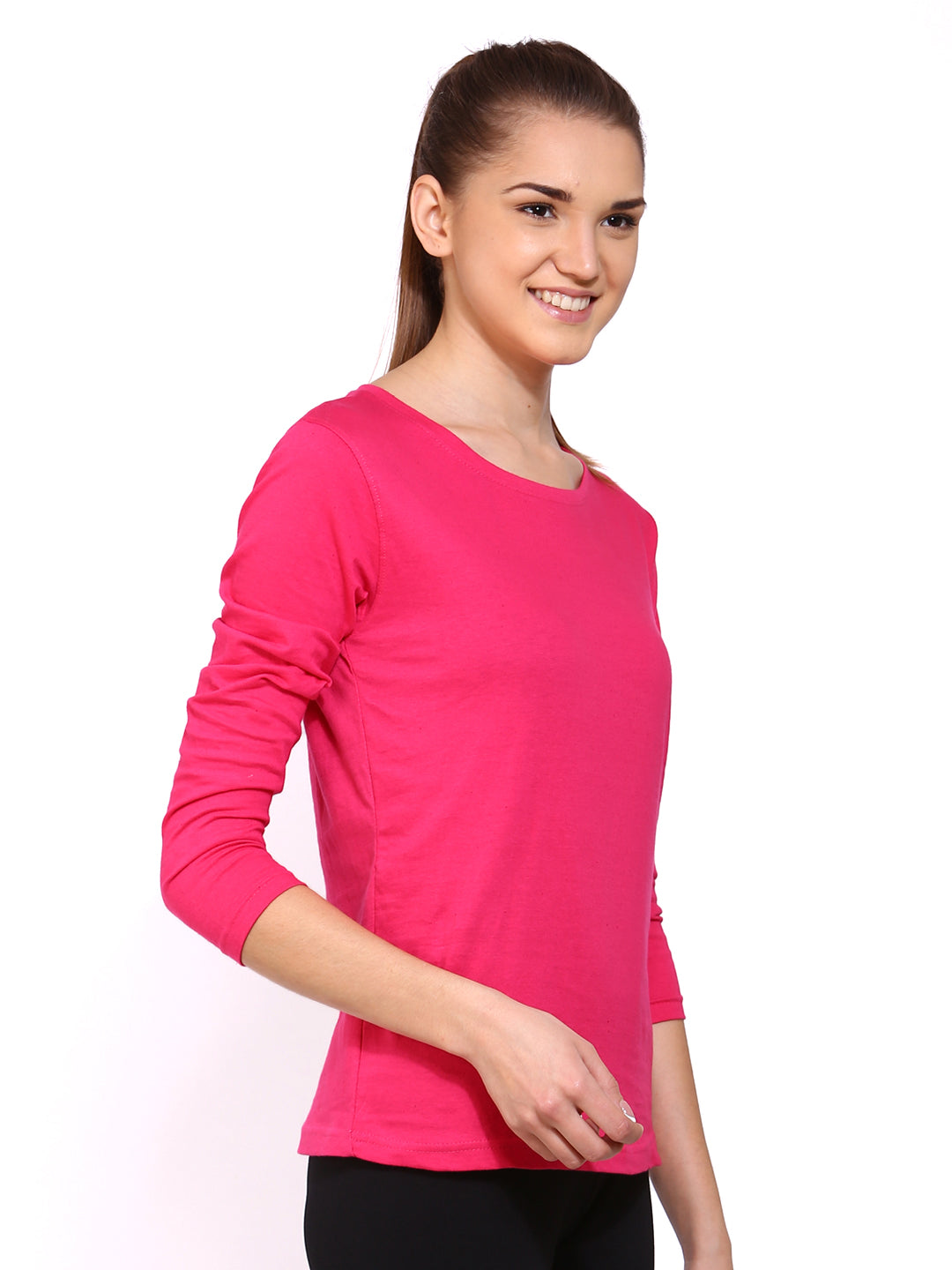 Ap'pulse Women's Long Sleeve Round Neck T-Shirt