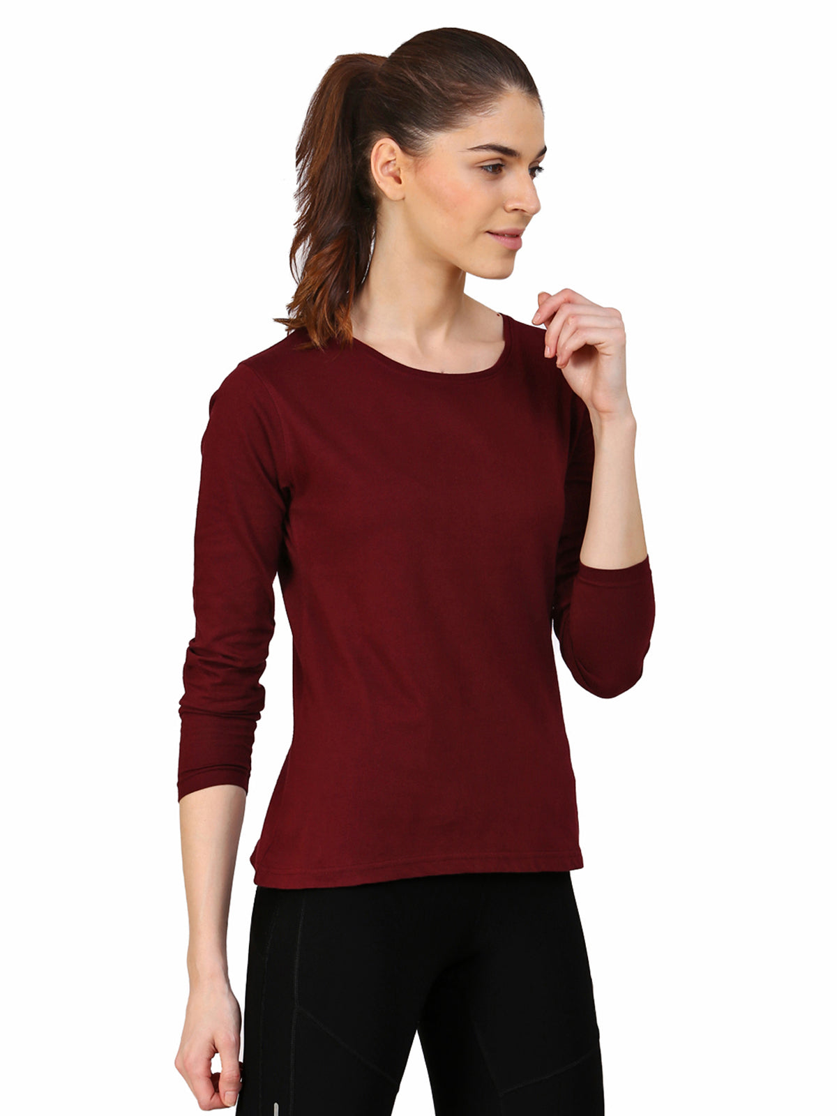 Ap'pulse Women's Long Sleeve Round neck Tshirt