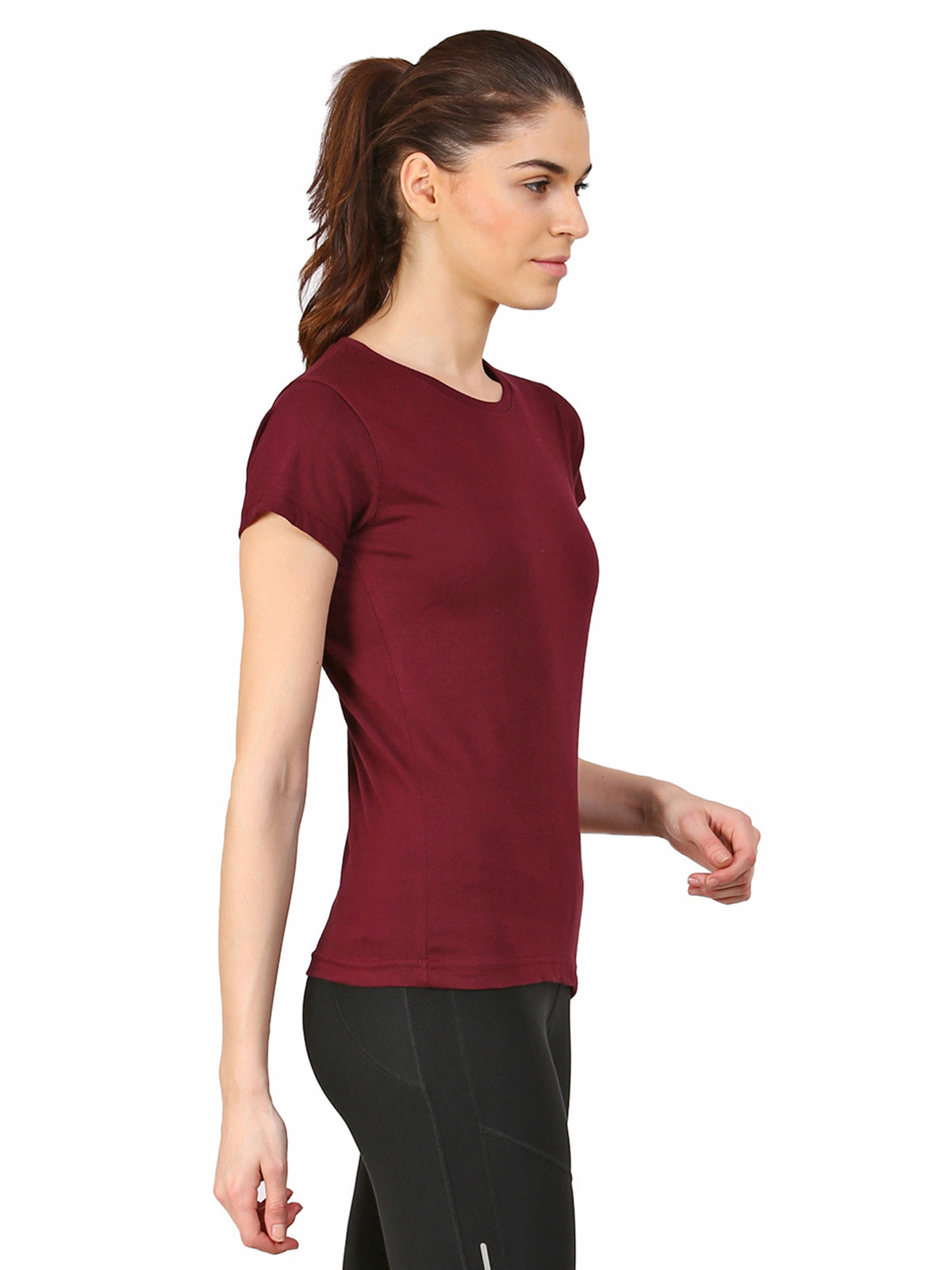 Ap'pulse Women's Short Sleeve Round neck Tshirt