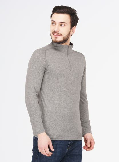 Appulse Men's 1/4 High Neck Zipper Raglan T-Shirt | Men | Premium Cotton | Activewear | Athleisure