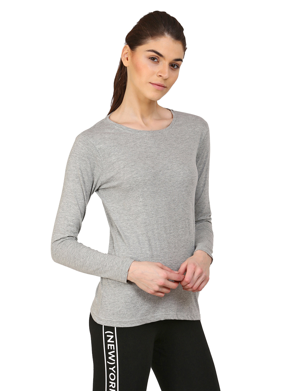 Ap'pulse Women's Long Sleeve Round neck Tshirt