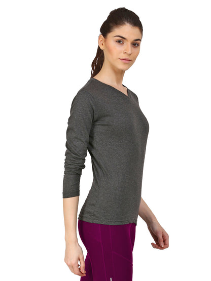 Appulse Women's Long Sleeve V neck T-Shirt | Women | Premium Cotton | Activewear | Athleisure