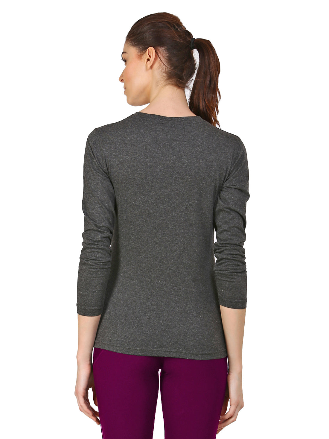 Ap'pulse Women's Long Sleeve V neck Tshirt