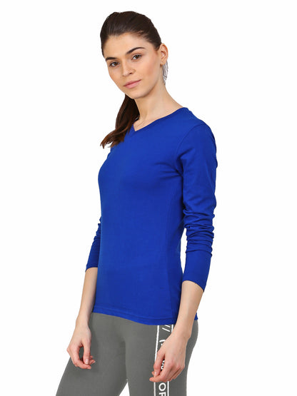 Appulse Women's Long Sleeve V neck T-Shirt | Women | Premium Cotton | Activewear | Athleisure