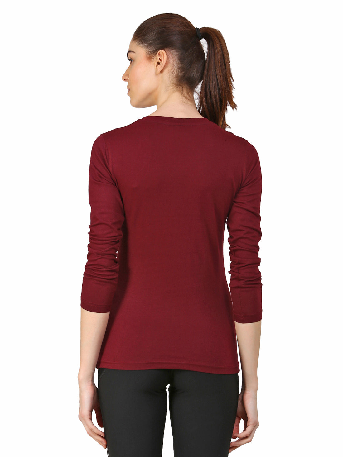 Ap'pulse Women's Long Sleeve V neck Tshirt