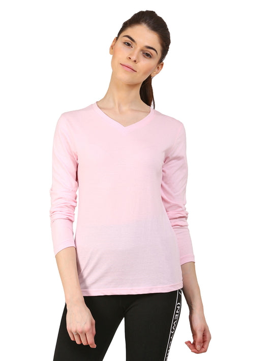 Ap'pulse Women's Long Sleeve V neck Tshirt