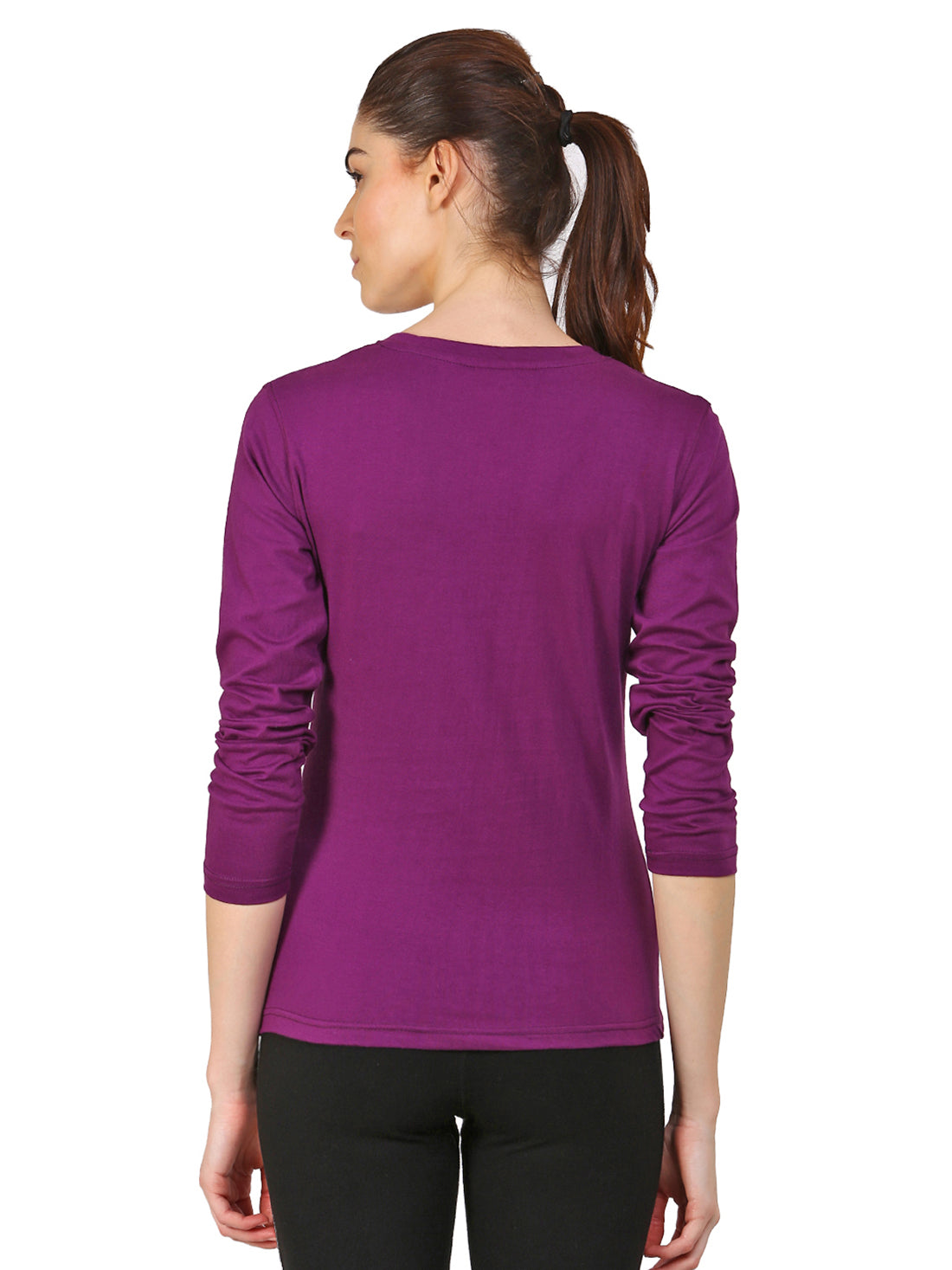 Ap'pulse Women's Long Sleeve V neck Tshirt