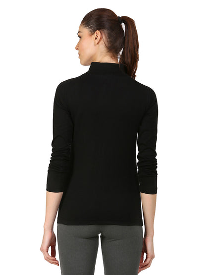 Appulse Women's 1/4 Zip High Neck Raglan T-Shirt | Women | Premium Cotton | Activewear | Athleisure