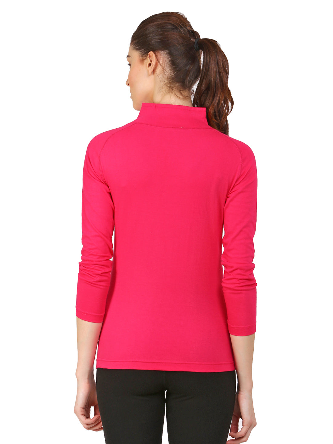 Ap'pulse Women's 1/4 Zip Hineck Raglan Tshirt