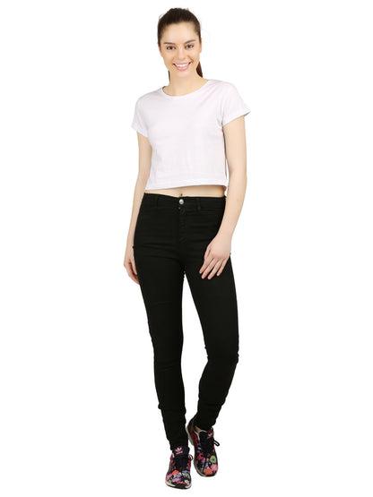 Appulse Women's Short Sleeve Crop Top | Women | Premium Cotton | Activewear | Athleisure
