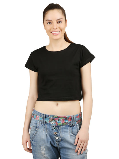 Appulse Women's Short Sleeve Crop Top | Women | Premium Cotton | Activewear | Athleisure