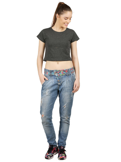 Appulse Women's Short Sleeve Crop Top | Women | Premium Cotton | Activewear | Athleisure