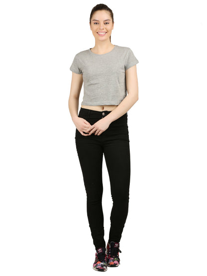 Appulse Women's Short Sleeve Crop Top | Women | Premium Cotton | Activewear | Athleisure