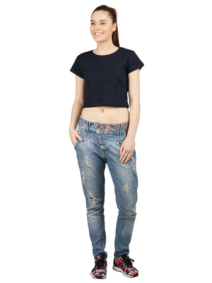 Appulse Women's Short Sleeve Crop Top | Women | Premium Cotton | Activewear | Athleisure