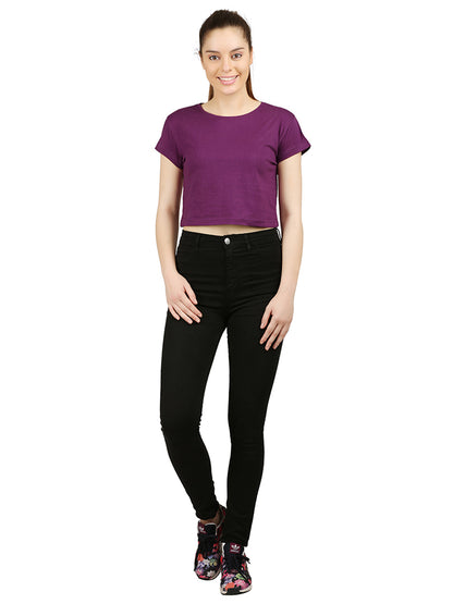 Appulse Women's Short Sleeve Crop Top | Women | Premium Cotton | Activewear | Athleisure