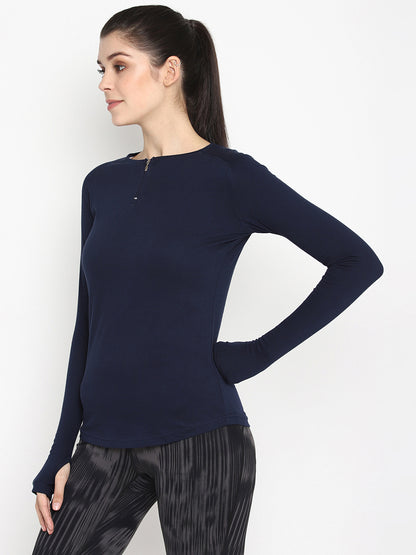 Appulse Women's Round Neck Zipper Long Sleeve T-Shirt | Women | Premium Cotton | Activewear | Athleisure