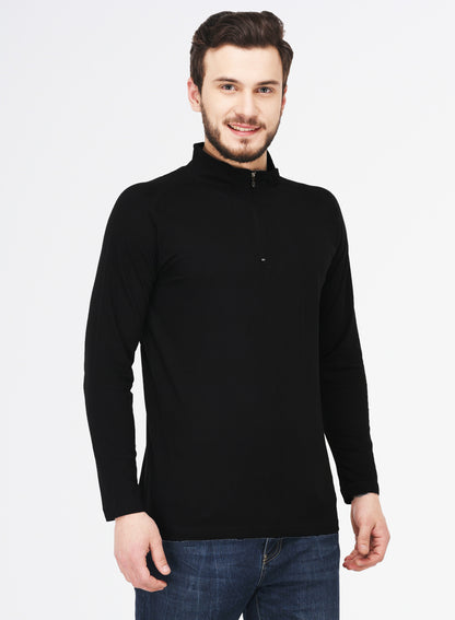 Appulse Men's 1/4 High Neck Zipper Raglan T-Shirt | Men | Premium Cotton | Activewear | Athleisure