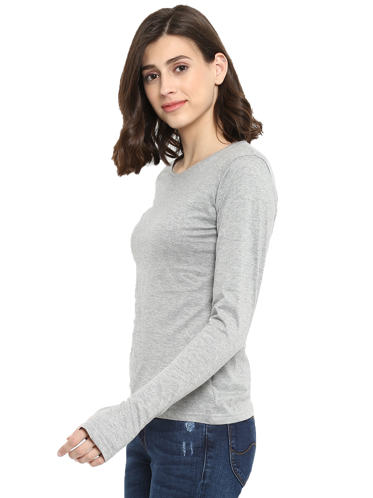 Ap'pulse Women's Long Sleeve Thumbopen Tshirt