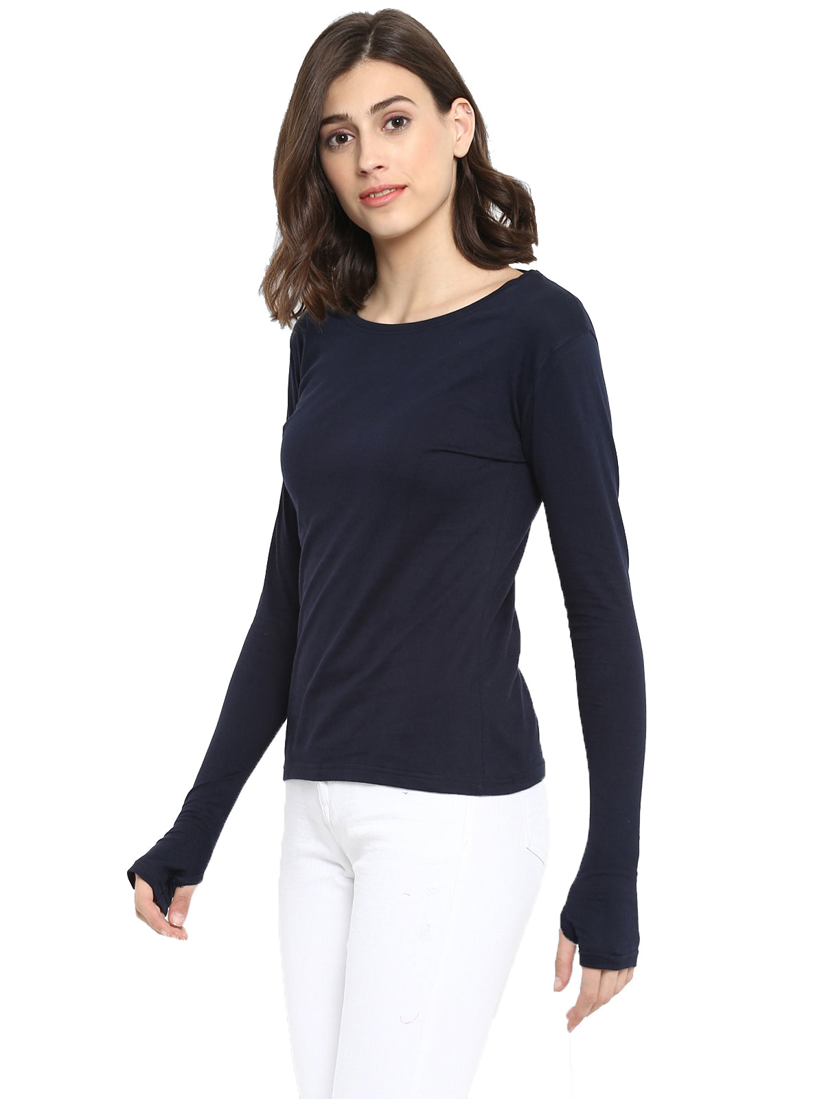 Ap'pulse Women's Long Sleeve Thumbopen Tshirt