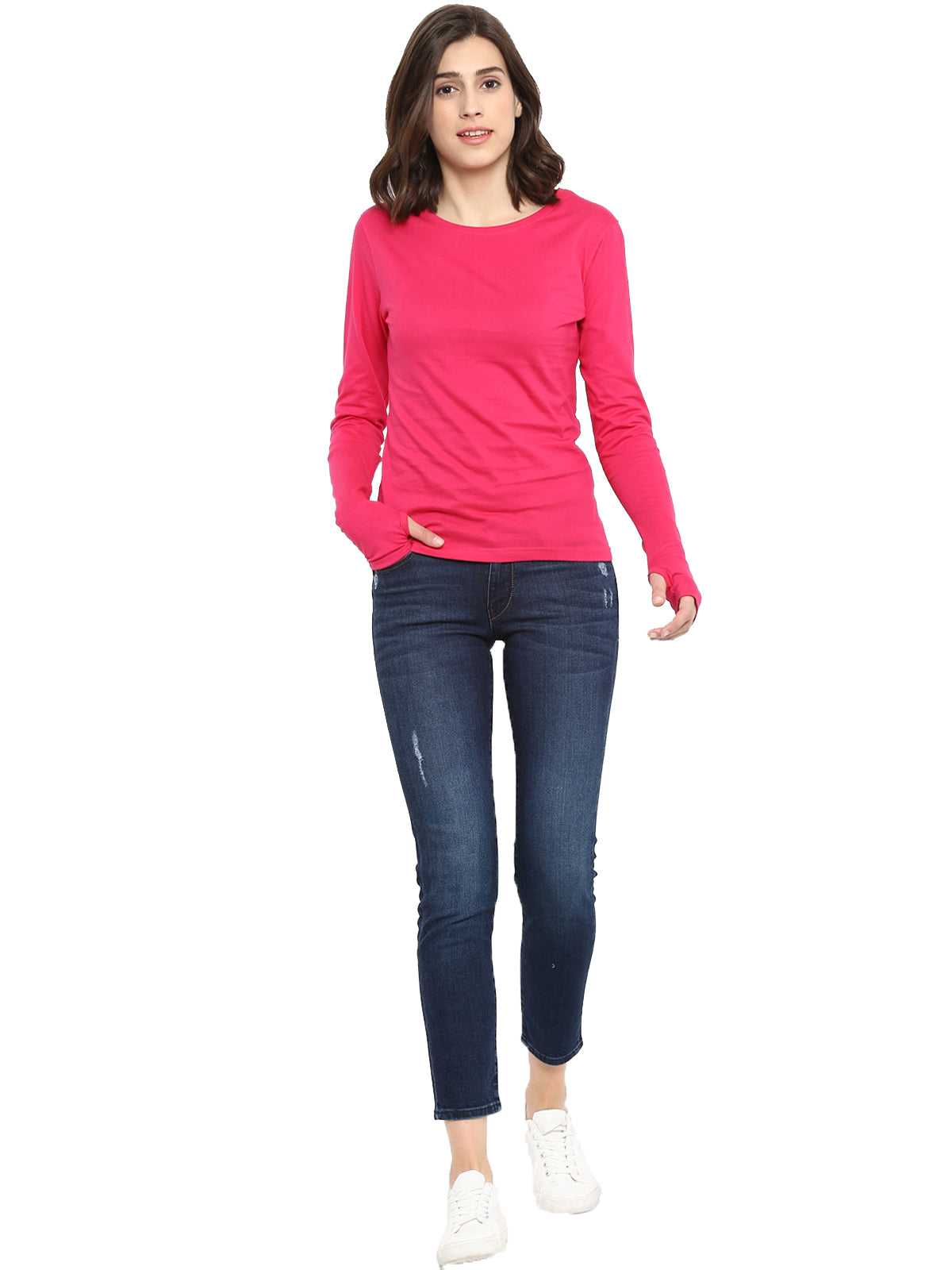 Ap'pulse Women's Long Sleeve Thumbopen Tshirt