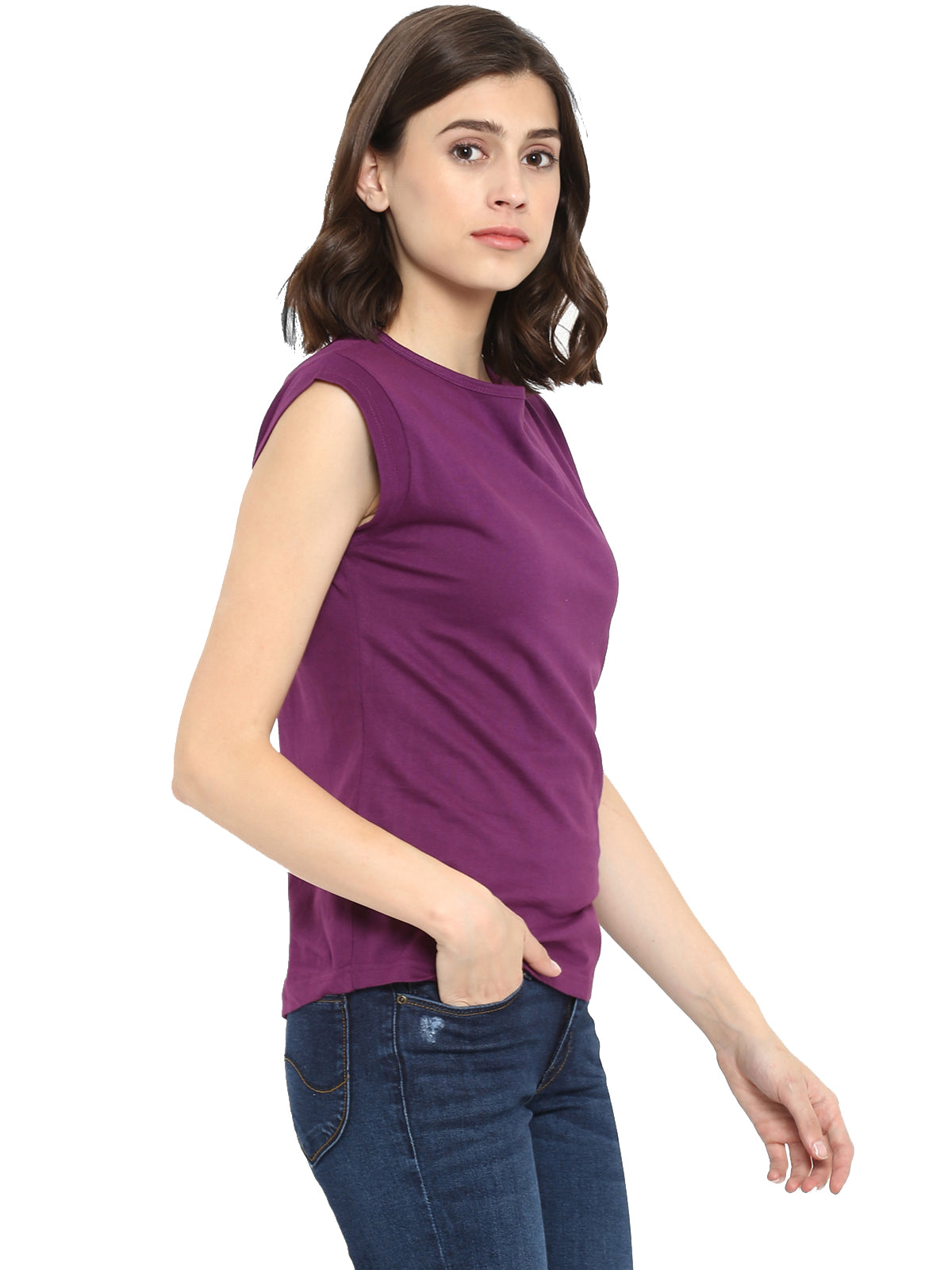 Ap'pulse Women's Cap Sleeve Tshirt