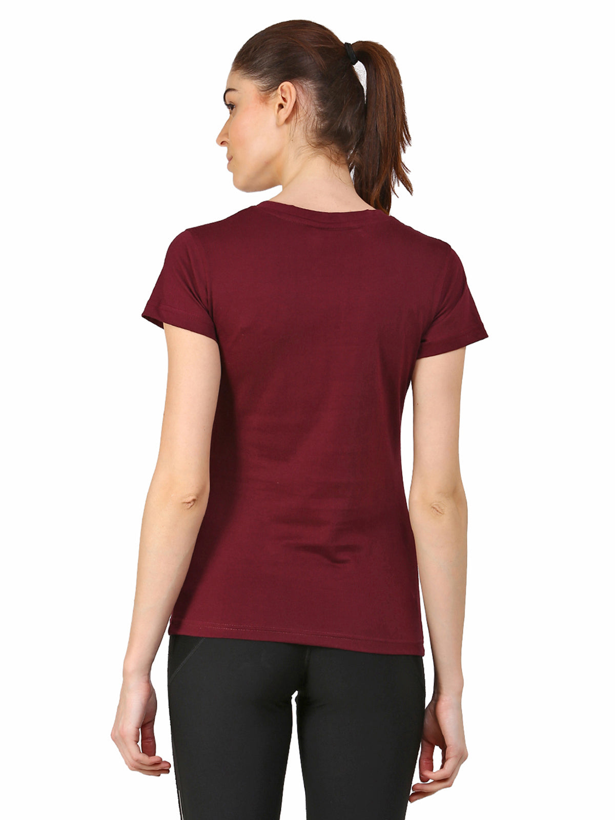 Ap'pulse Women's Short Sleeve V neck Tshirt