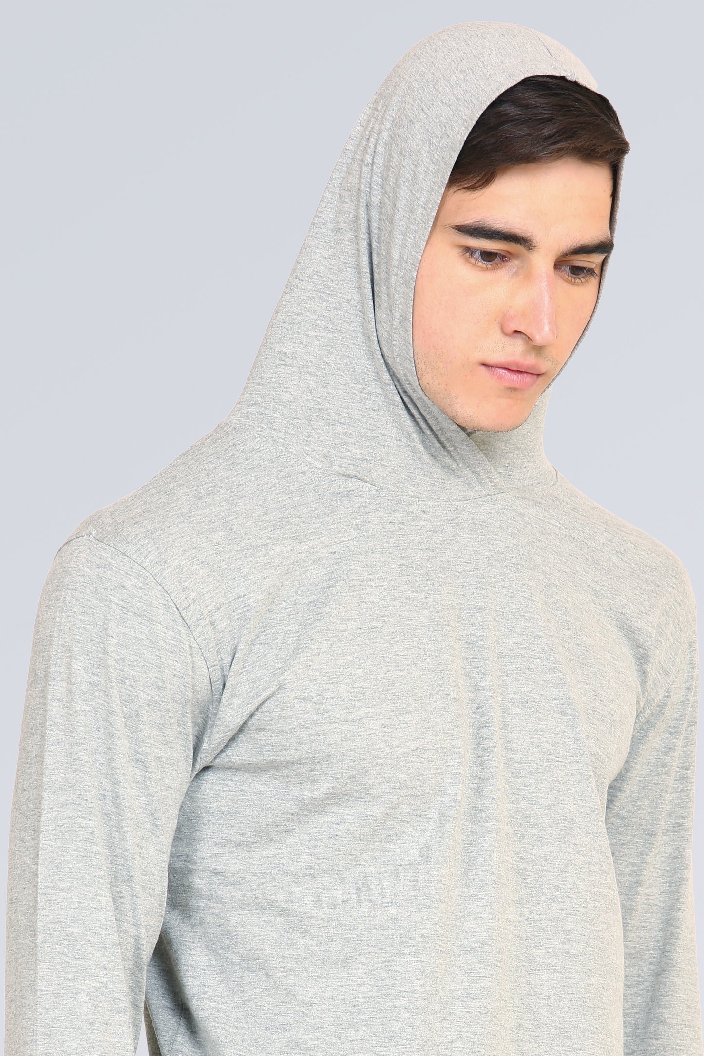 Ap'pulse Men's Hooded Thumbopen Tshirt