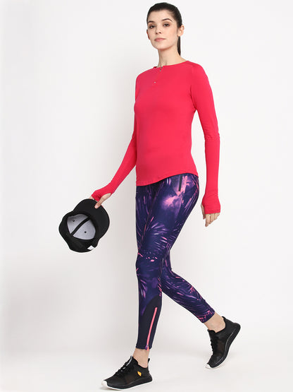 Appulse Women's Round Neck Zipper Long Sleeve T-Shirt | Women | Premium Cotton | Activewear | Athleisure