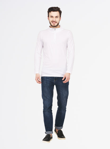 Appulse Men's 1/4 High Neck Zipper Raglan T-Shirt | Men | Premium Cotton | Activewear | Athleisure
