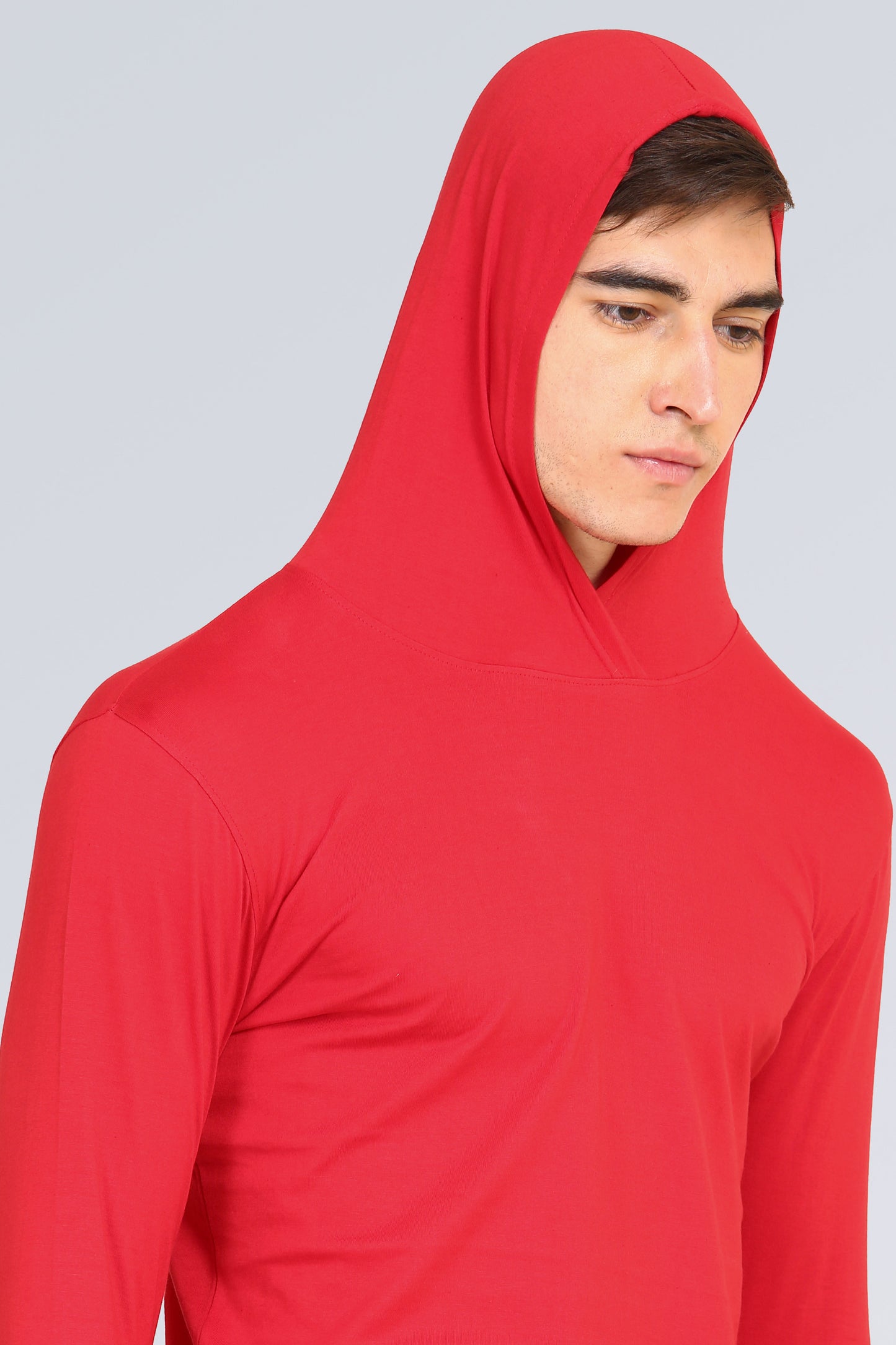 Ap'pulse Men's Hooded Thumbopen Tshirt