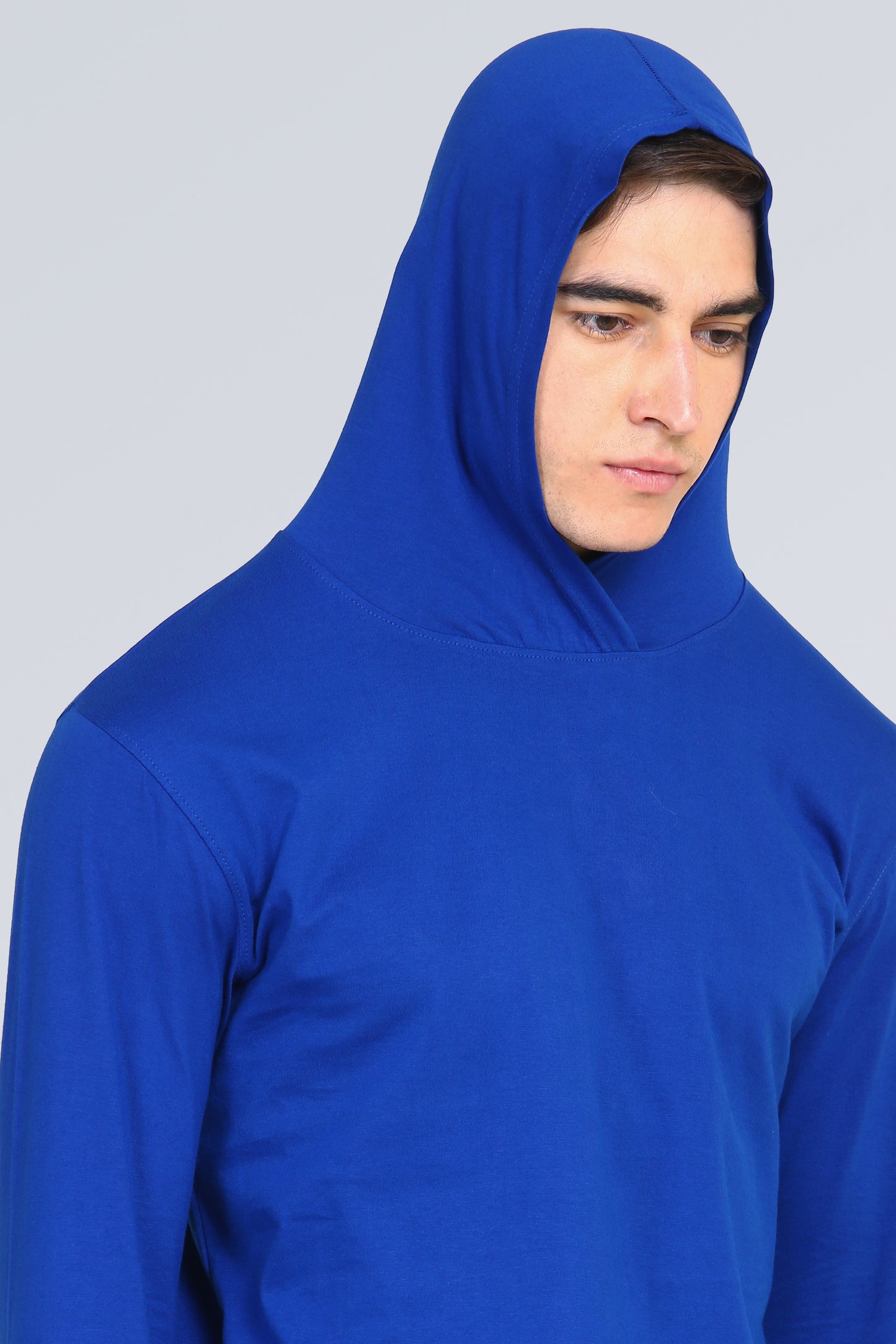 Ap'pulse Men's Hooded Thumbopen Tshirt