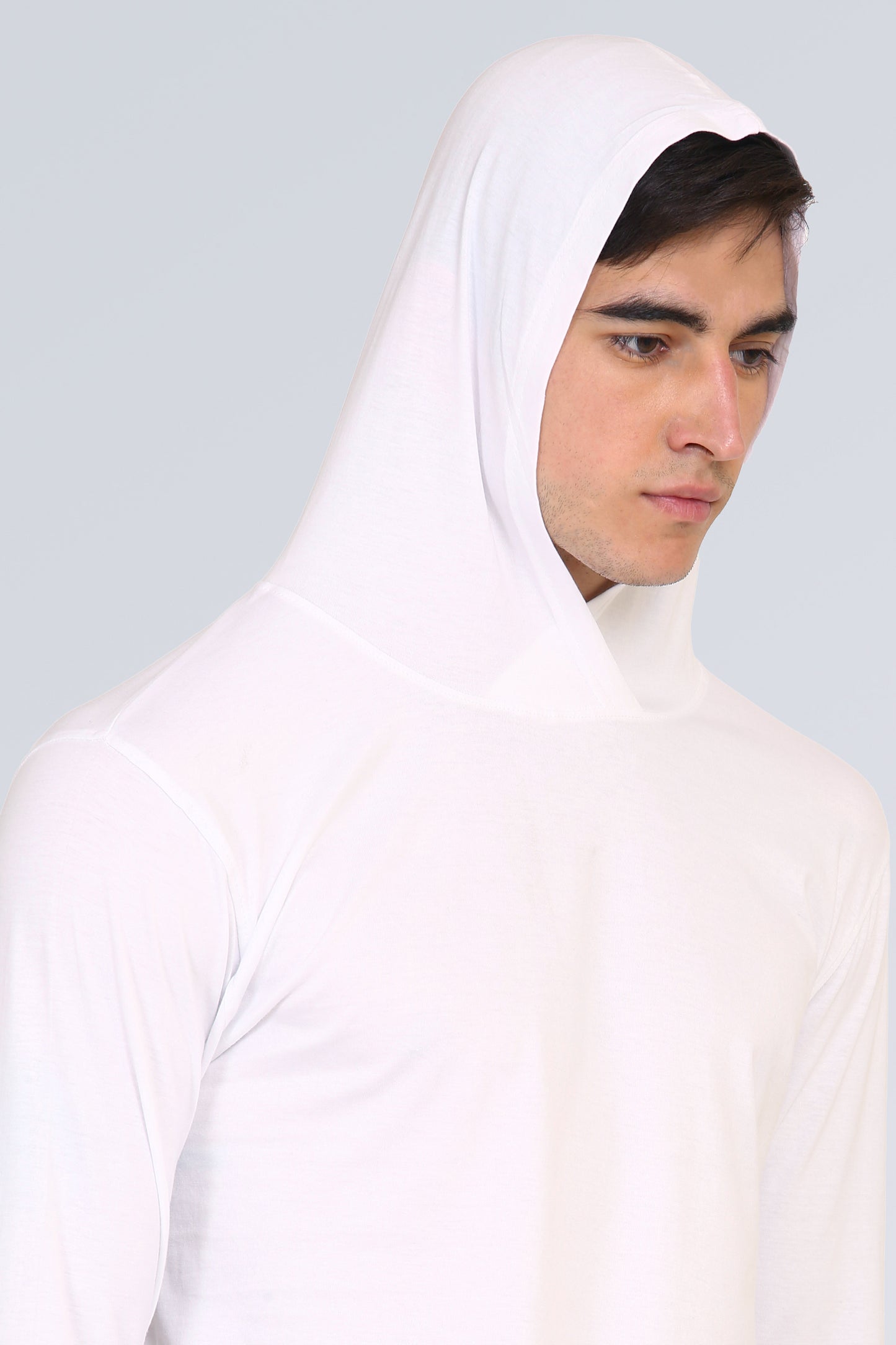 Ap'pulse Men's Hooded Thumbopen Tshirt