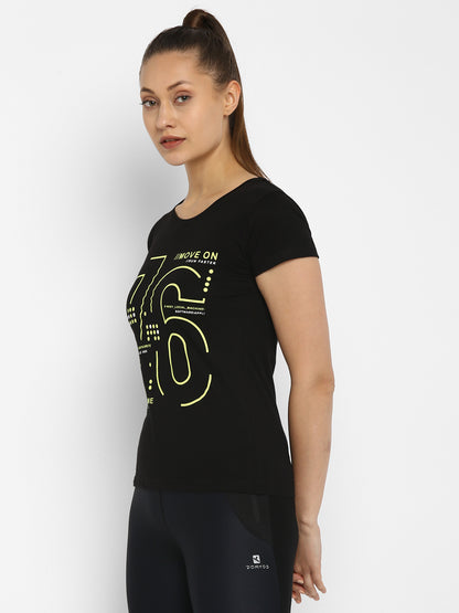 Appulse Women's Printed Sport T-Shirt | Women | Premium Cotton | Activewear | Athleisure