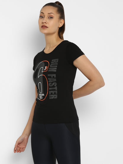 Appulse Women's Printed Sport T-Shirt | Women | Premium Cotton | Activewear | Athleisure
