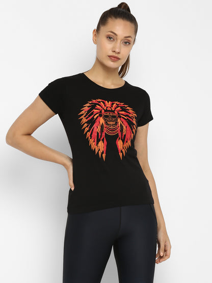 Appulse Women's Printed Sport T-Shirt | Women | Premium Cotton | Activewear | Athleisure