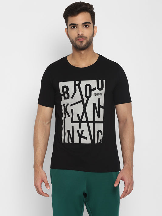 Ap'pulse Men's Short Sleeve Round Neck Printed Tshirt