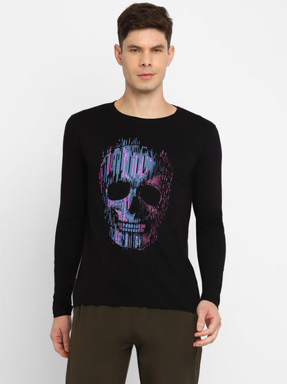 Appulse Men's Round Neck Long Sleeve Printed T-Shirt | Men | Premium Cotton | Activewear | Athleisure